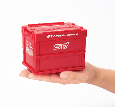 Subaru JDM Mini Folding Container Small Cherry Red - STSG25100330 - Subimods.com