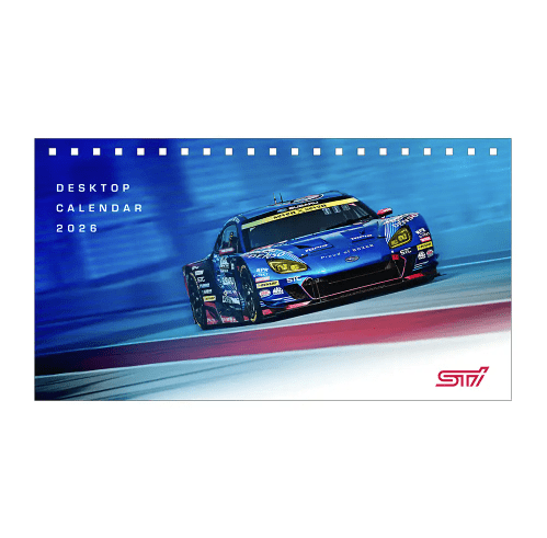 Subaru JDM STI 2026 Motorsports Desk Calendar - STSG25100480 - Subimods.com
