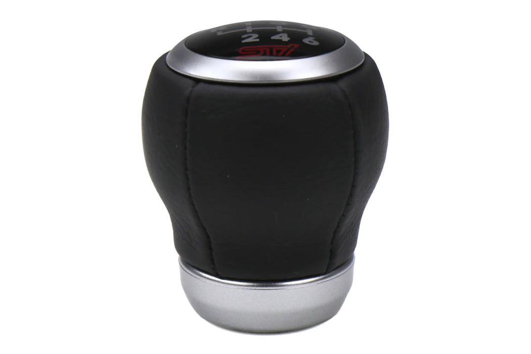 Subaru JDM STI Leather Shift Knob w/ White Shift Pattern 2013 - 2021 BRZ - ST35022ST340 - Subimods.com