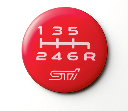 Subaru JDM STI Shift Pattern Emblem - 6MT Lower Right Reverse