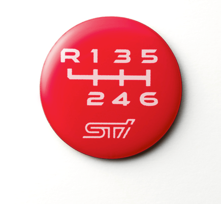 Subaru JDM STI Shift Pattern Emblem - 6MT Upper Left Reverse - STSG25100360 - Subimods.com