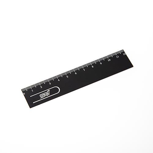 St0071 Ruler Subaru JDM STI Stainless Steel Ruler Black - Precise — Subimods.com