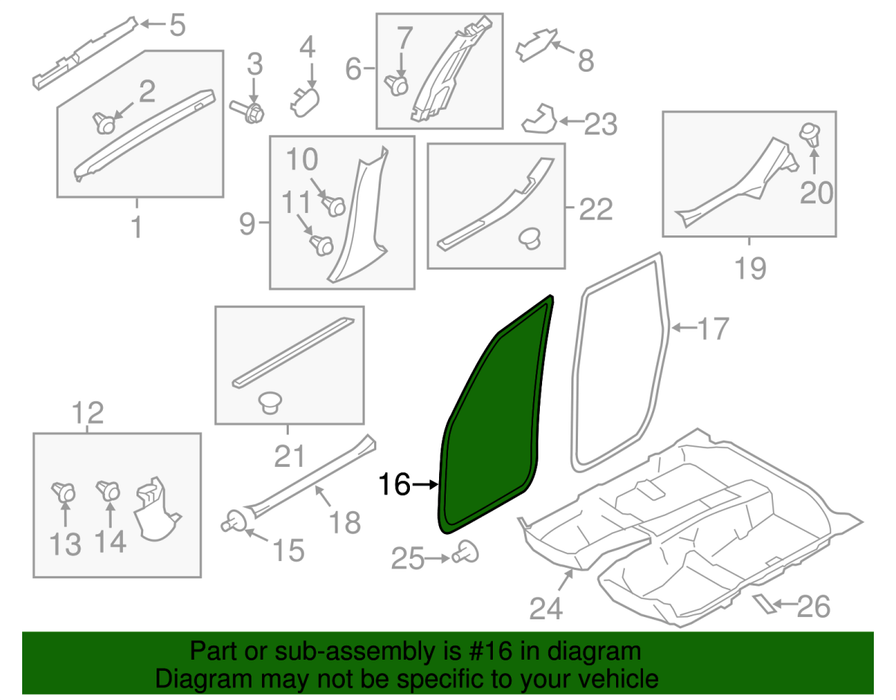 Subaru OEM Body Weather Strip Door Opening Seal Front 2008 - 2014 WRX / 2008 - 2014 STI - 63571FG001 - Subimods.com