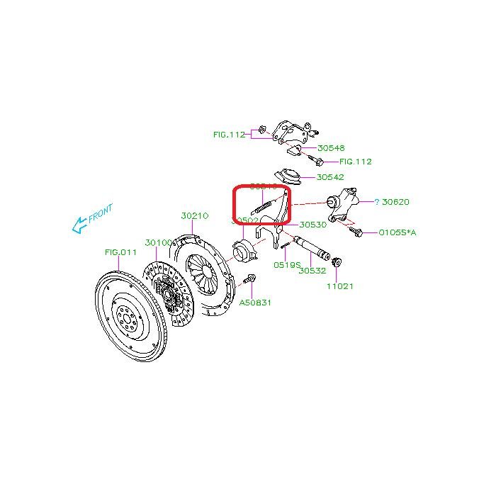 Subaru OEM Clutch Release Arm Spring 2015 - 2021 WRX / 2004 - 2021 STI / 2007 - 2009 Legacy GT Spec. B - 30546AA060 - Subimods.com