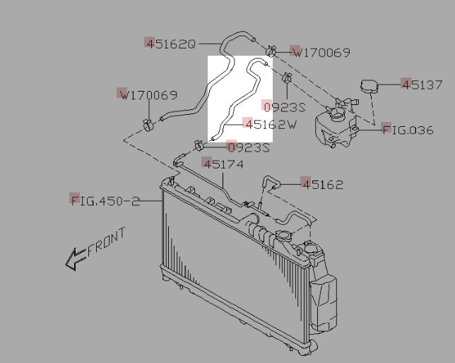 Subaru OEM Coolant Overflow Hose 2015 - 2021 STI - 45162VA000 - Subimods.com