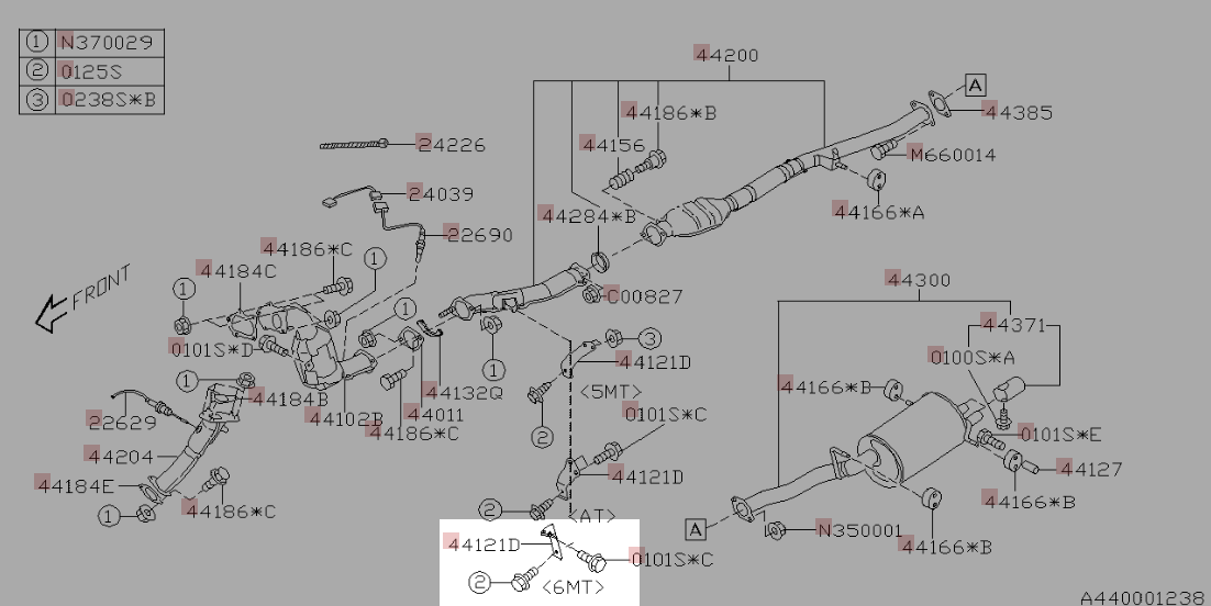 Subaru OEM Downpipe Hanger 2004 - 2021 STI / 2007 - 2009 Legacy GT Spec. B - 44021FE030 - Subimods.com