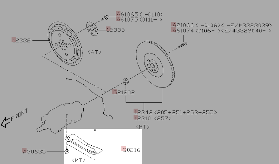 Subaru OEM Flywheel Cover 2006 - 2021 STI / 2007 - 2009 Legacy GT Spec. B - 30216AA070 - Subimods.com