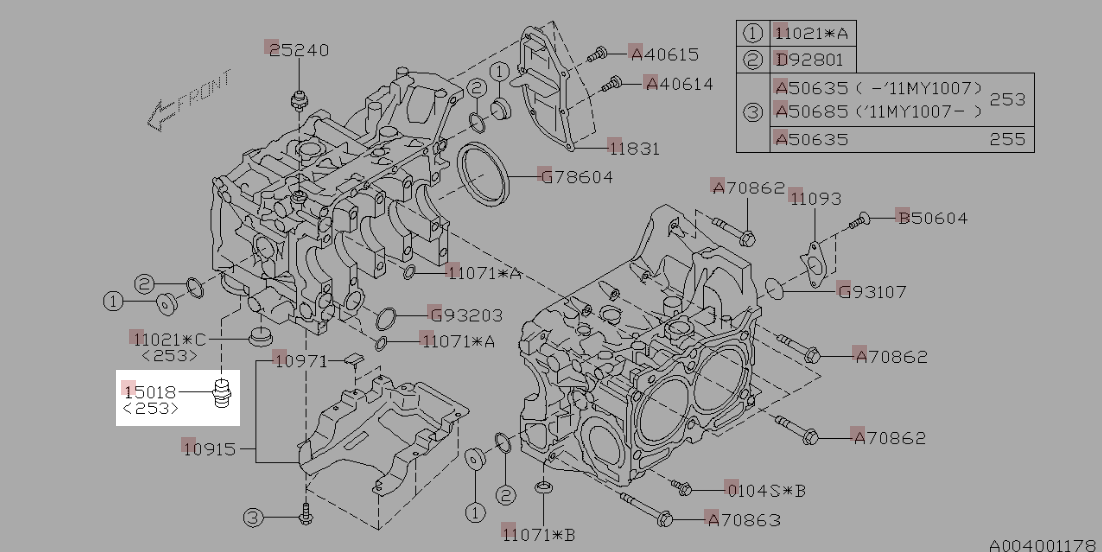 Subaru OEM Oil Pump Union Fitting 2008 - 2014 WRX / 2004 - 2026 Outback / 2004 - 2025 Legacy / 2004 - 2026 Impreza / 2004 - 2025 Forester / 2013 - 2026 Crosstrek / 2013 - 2020 BRZ / 2004 - 2006 Baja - 15018AA090 - Subimods.com
