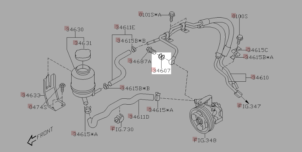 Subaru OEM Power Steering Banjo Bolt Washer Many Subaru Models - 34621AC024 - Subimods.com
