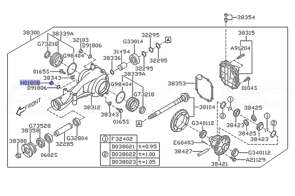Subaru OEM Rear Differential Fill Plug 2020 - 2025 WRX / 2020 - 2025 Outback / 2020 - 2023 Impreza / 2022 - 2024 Forester / 2020 - 2023 Crosstrek - 807018080 - Subimods.com
