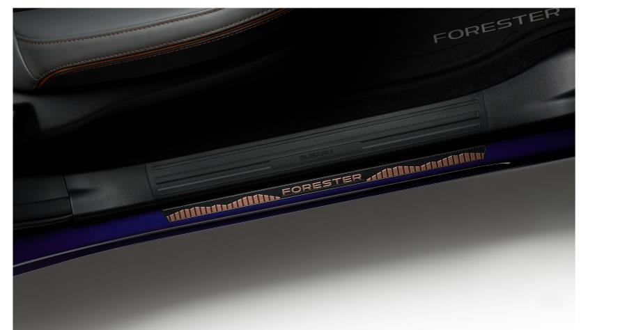Subaru OEM Side Sill Plates Front Black w/ Bronze Accent 2024 - 2026 Forester - E101SSL020 - Subimods.com
