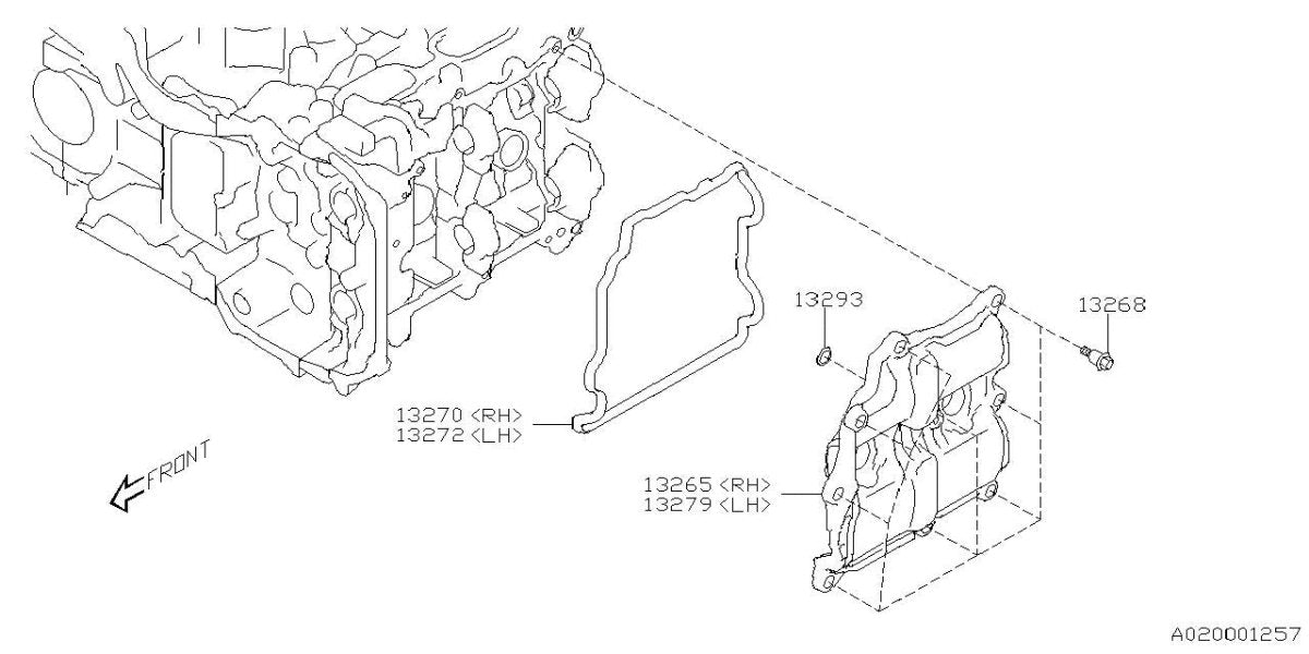 Subaru OEM Valve Cover Left 2022 - 2025 WRX / 2022 - 2025 BRZ / 2024 - 2026 Impreza - 13279AA570 - Subimods.com