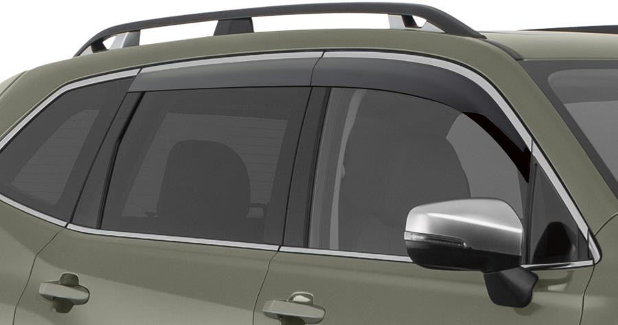 Subaru OEM Window Deflectors (Rain Guards) w/ Chrome Accent 2019 - 2024 Forester - F0010SJ030 - Subimods.com