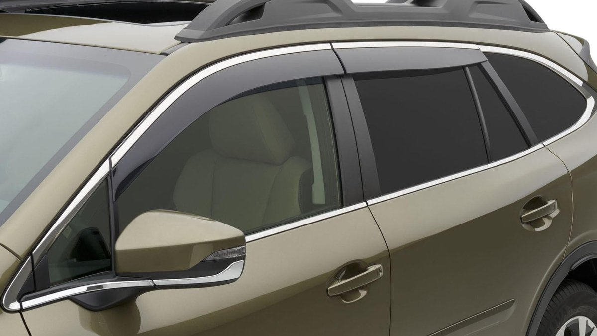 Subaru OEM Window Deflectors (Rain Guards) w/ Chrome Accent 2020 - 2025 Outback - F001SAN000 - Subimods.com