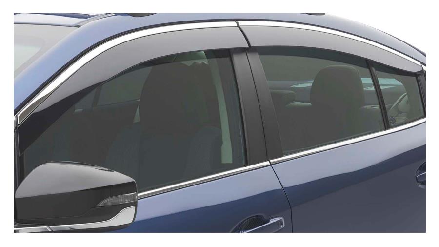 Subaru OEM Window Deflectors (Rain Guards) w/ Chrome Accent 2021 - 2022 Legacy - F001SAN010 - Subimods.com