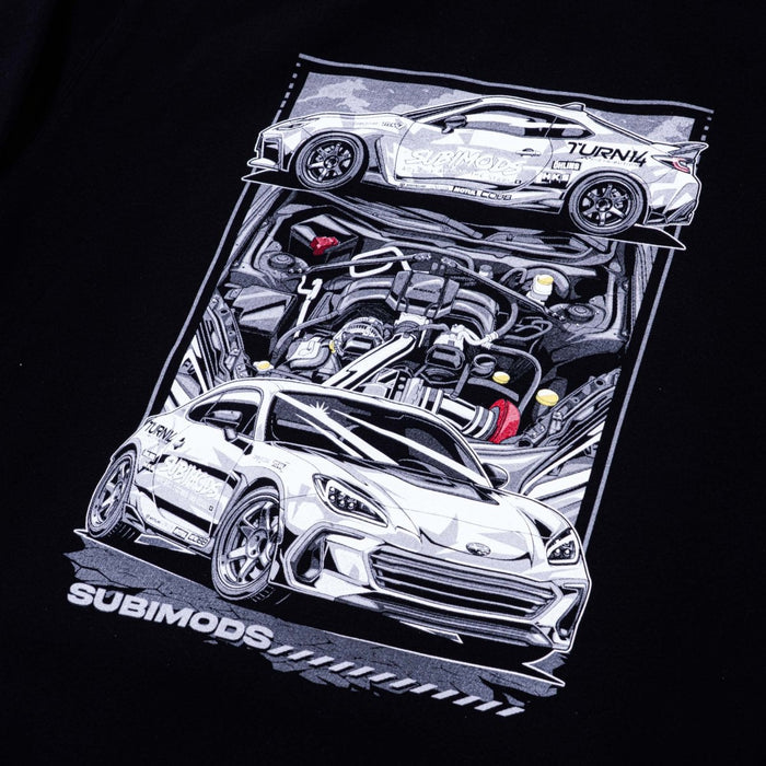 Subimods Official "2023 BRZ Drift Car" Hooded Sweatshirt Black - SM - 2180 - S - Subimods.com