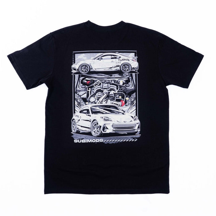 Subimods Official "2023 BRZ Drift Car" Short Sleeve Shirt Black - SM - 2181 - S - Subimods.com