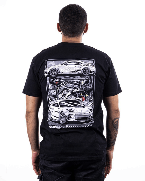Subimods Official "2023 BRZ Drift Car" Short Sleeve Shirt Black - SM - 2181 - S - Subimods.com