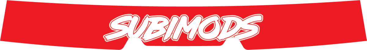 Subimods Official 2025 Series Red Window Banner 2022-2026 WRX w/ Eyesight - SM-2318 - Subimods.com