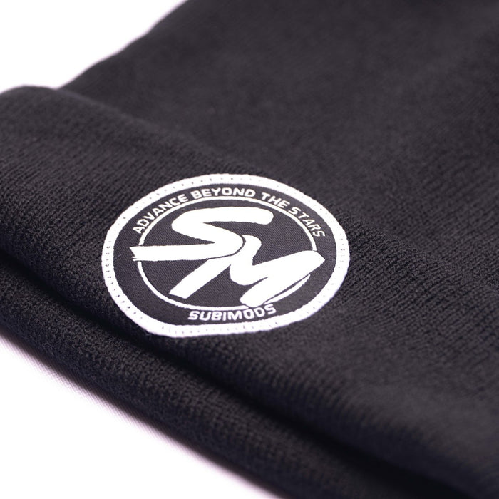 Subimods Official Cuff Beanie w/ "Circle Tune" Logo Black - SM-3022 - Subimods.com