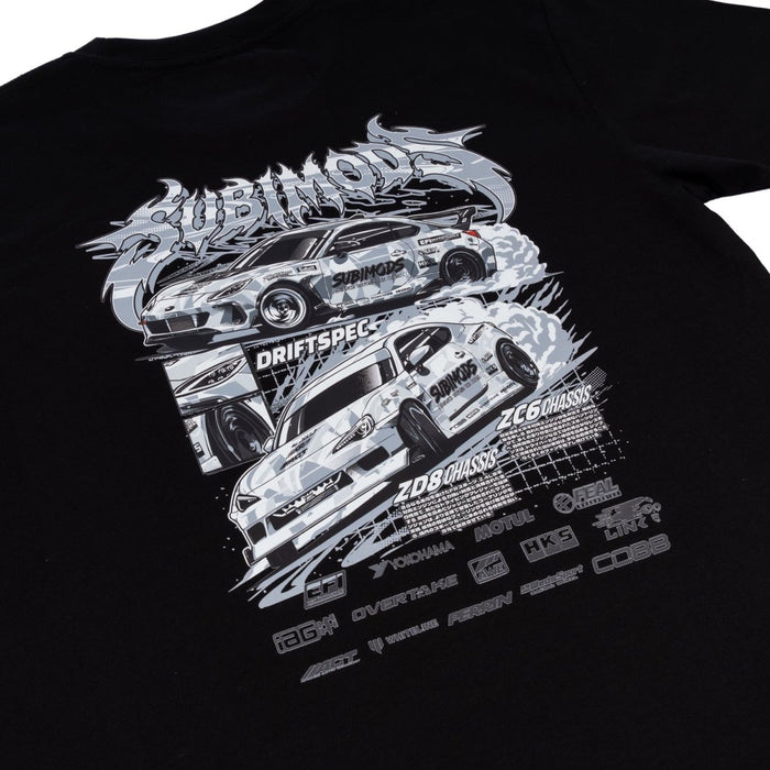 Subimods Official "Driftspec" Short Sleeve Shirt Black - SM-3109-S - Subimods.com