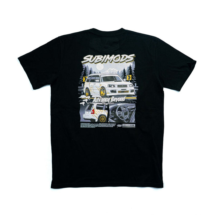 Subimods Official "Golden Skids" Short Sleeve Shirt Black - SM-2299-S - Subimods.com