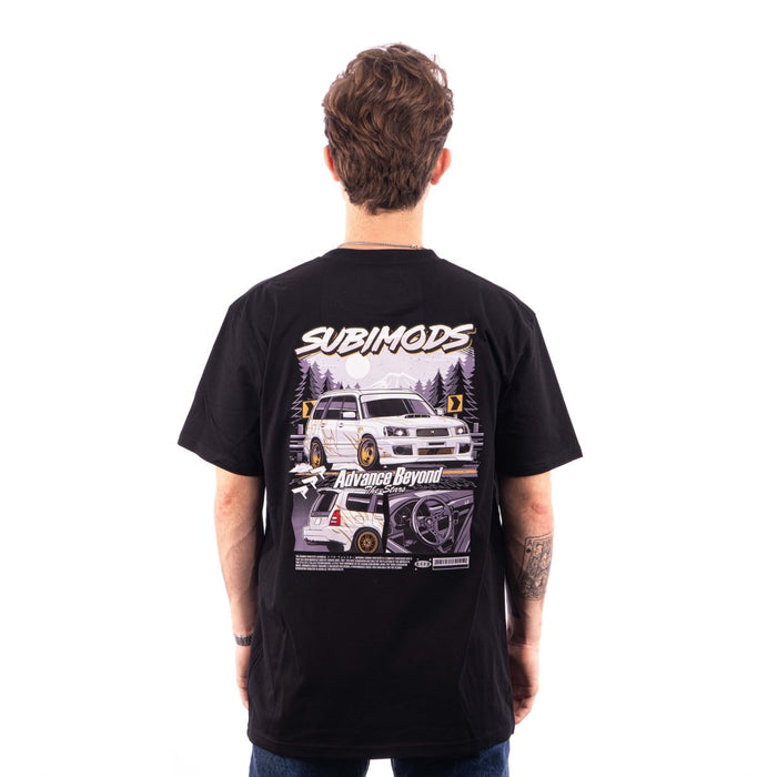 Subimods Official "Golden Skids" Short Sleeve Shirt Black - SM-2299-S - Subimods.com