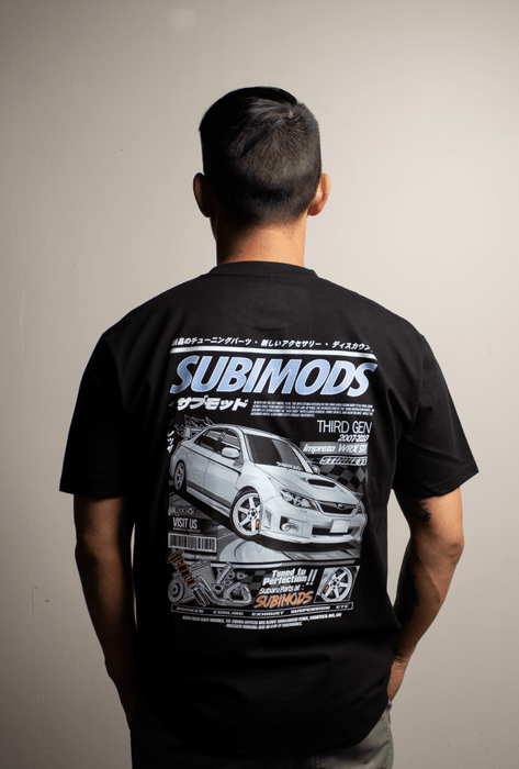 Subimods Official "GR Sedan" Short Sleeve Shirt Black - SM-3111-S - Subimods.com