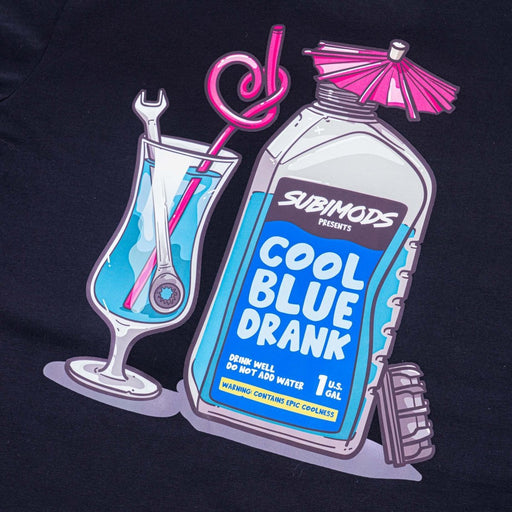 Subimods Official Guilty Pleasures Series "Cool Blue Drink" Short Sleeve Shirt Black - SM - 2069 - S - Subimods.com