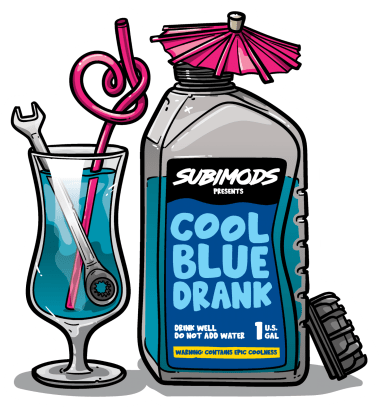 Subimods Official Guilty Pleasures Series "Cool Blue Drink" Slap Sticker - SM - 2175 - Subimods.com