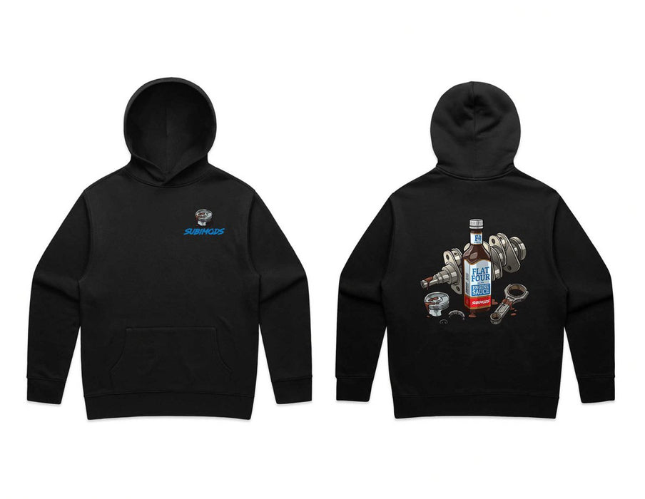 Subimods Official Guilty Pleasures Series "Motor Sauce" Hooded Sweatshirt Black - SM - 2072 - S - Subimods.com