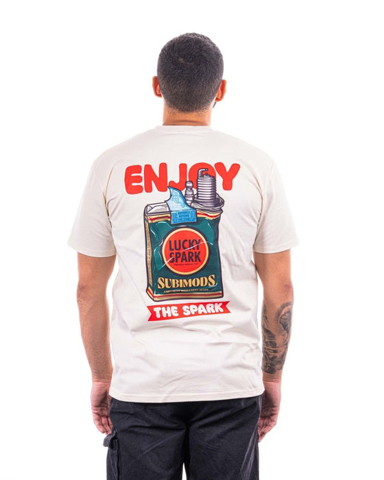 Subimods Official "Lucky Spark" Short Sleeve Shirt Bone - SM - 2275 - S - Subimods.com