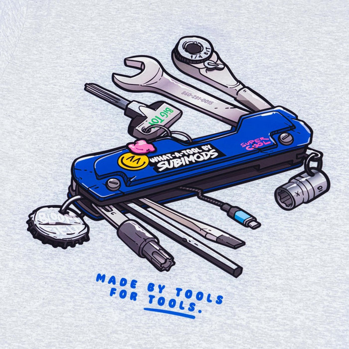 Subimods Official "Multi - Tool" Short Sleeve Shirt White Heather - SM - 2276 - S - Subimods.com