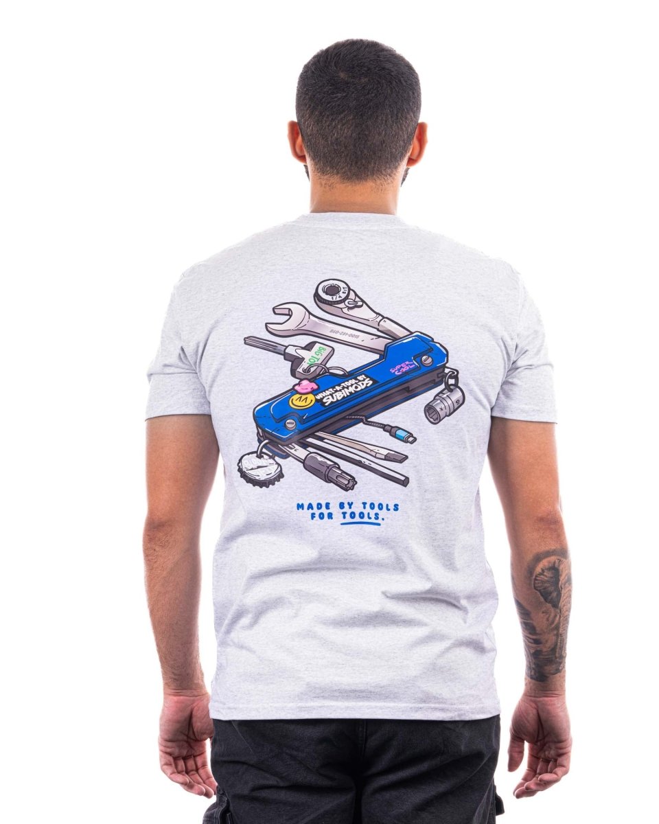 Subimods Multi-Tool Short Sleeve Shirt White Heather — Subimods.com
