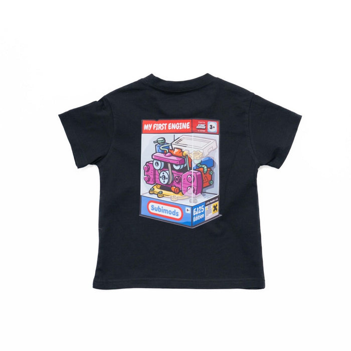 Subimods Official "My First Engine" Kids Short Sleeve Shirt Black - SM-3043-2 - Subimods.com