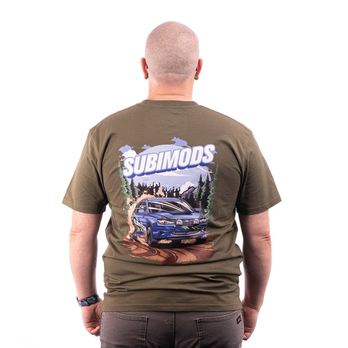Subimods Official "Rally Over Everything" Short Sleeve Shirt Army Green - SM-2285-S - Subimods.com