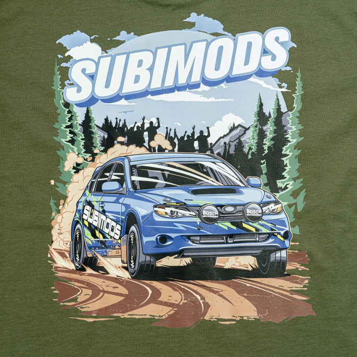 Subimods Official "Rally Over Everything" Short Sleeve Shirt Army Green - SM-2285-S - Subimods.com