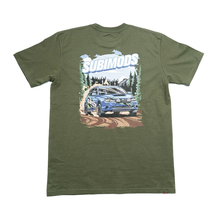 Subimods Official "Rally Over Everything" Short Sleeve Shirt Army Green - SM-2285-S - Subimods.com