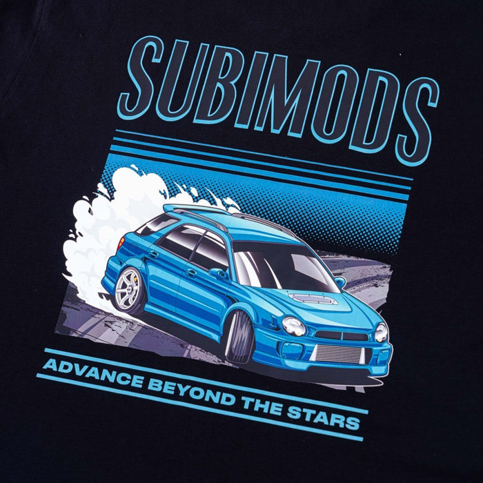 Subimods Official Street Legend Series "Drift Wagon" Short Sleeve Shirt Black - SM - 2211 - S - Subimods.com