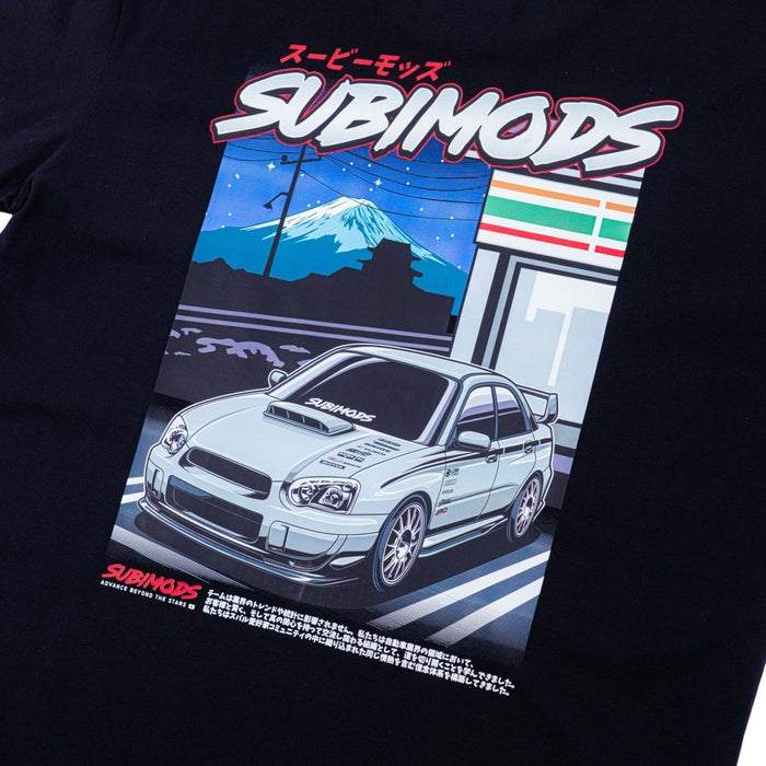 Subimods Official Street Legend Series "Late Night" Short Sleeve Shirt Black - SM - 2208 - S - Subimods.com