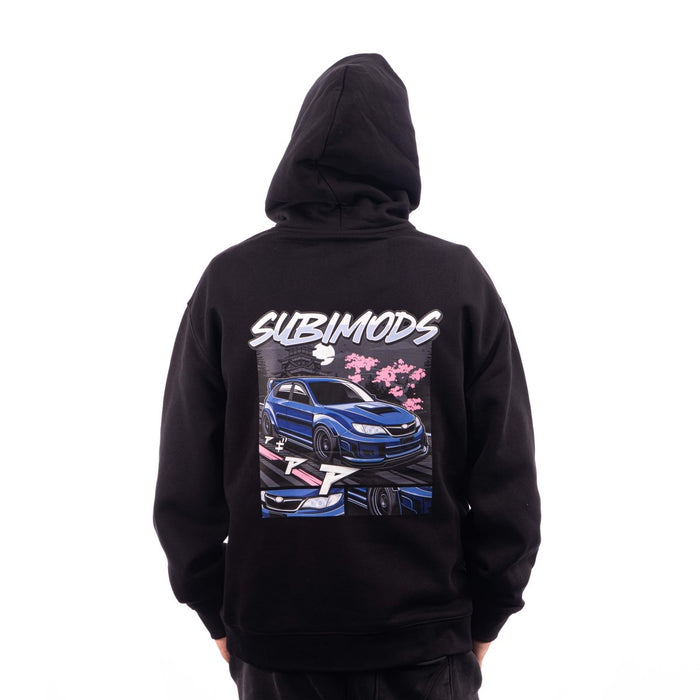 Subimods Official Street Legend Series "Sakura Rumble" Hooded Sweatshirt Black - SM-2291-S - Subimods.com