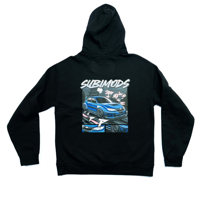Subimods Official Street Legend Series "Sakura Rumble" Hooded Sweatshirt Black - SM-2291-S - Subimods.com