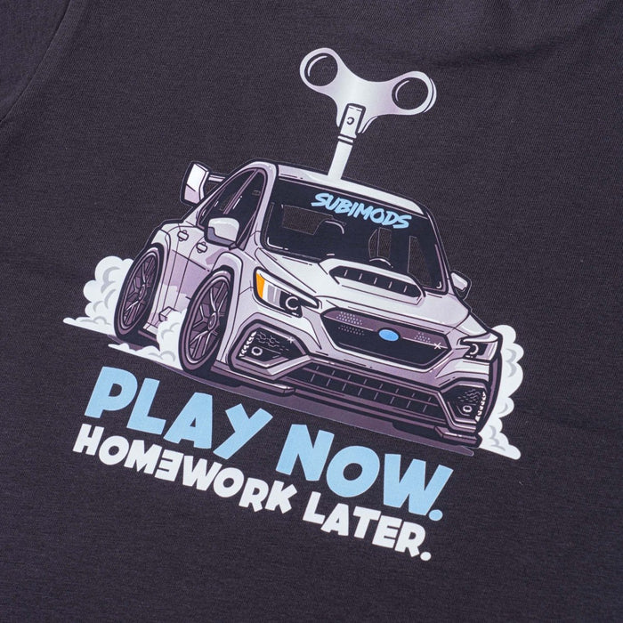 Subimods Official "Toy Car" Kids Short Sleeve Shirt Coal - SM - 2277 - 4 - Subimods.com