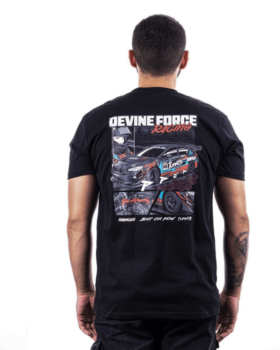 Subimods Official Trackside Team Series "Team Devine Force Racing" Short Sleeve Shirt Black - SM - 2263 - S - Subimods.com