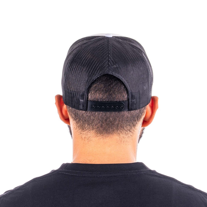 Subimods Official Trucker Cap Black and White w/ Golden Era Style Logo - SM - 2222 - Subimods.com