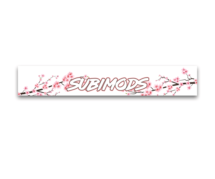 Subimods Official Twenty Twenty - Five Series "Cherry Blossom" Full Print Window Banner - SM - 2269 - Subimods.com