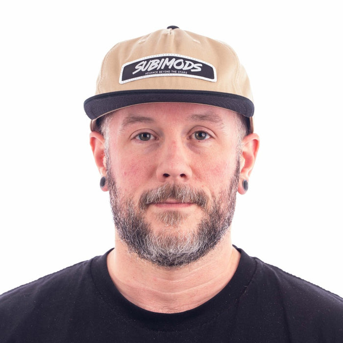 Subimods Official Two Tone Cap Khaki - Black w/ "Patch" Style Logo - SM-3008 - Subimods.com