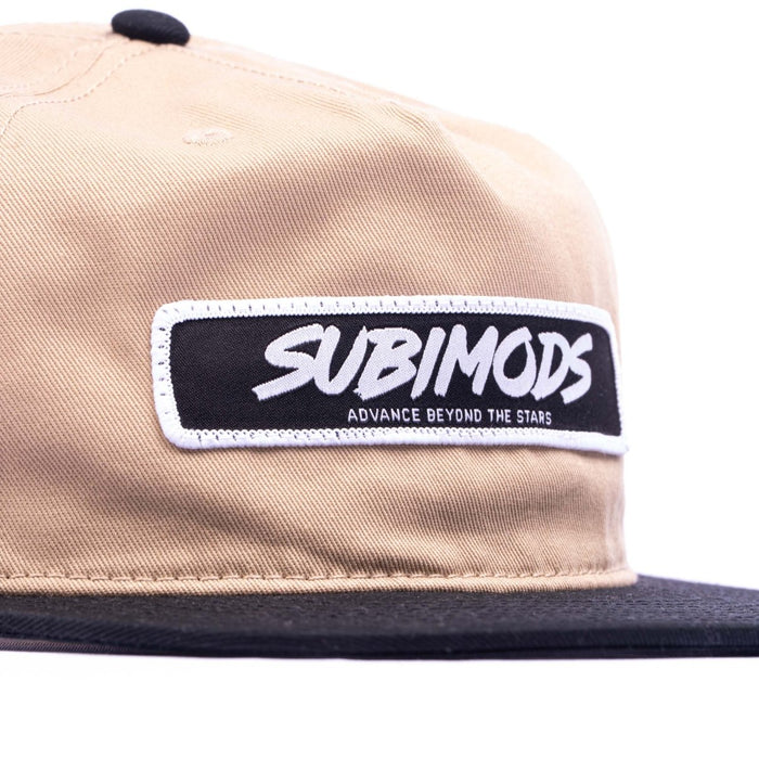 Subimods Official Two Tone Cap Khaki - Black w/ "Patch" Style Logo - SM-3008 - Subimods.com