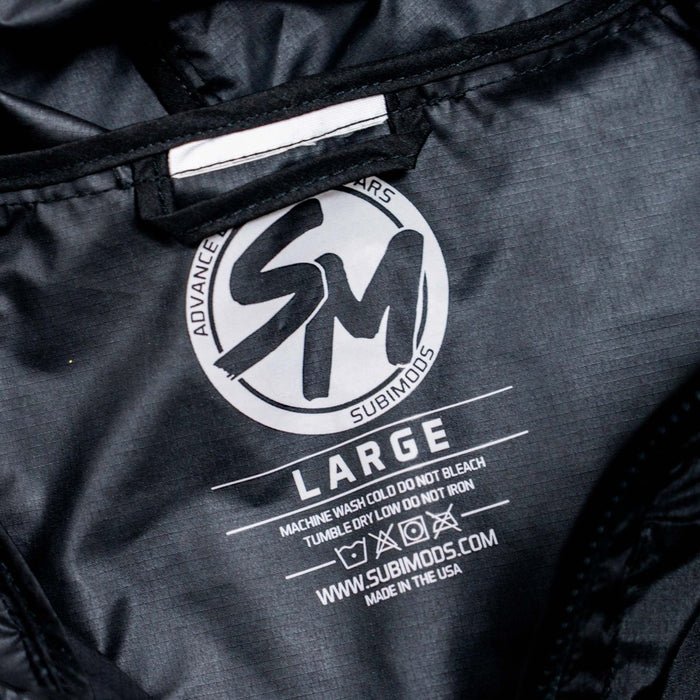 Subimods Official Windbreaker Black w/ OG Style Logo - SM-3010-S - Subimods.com