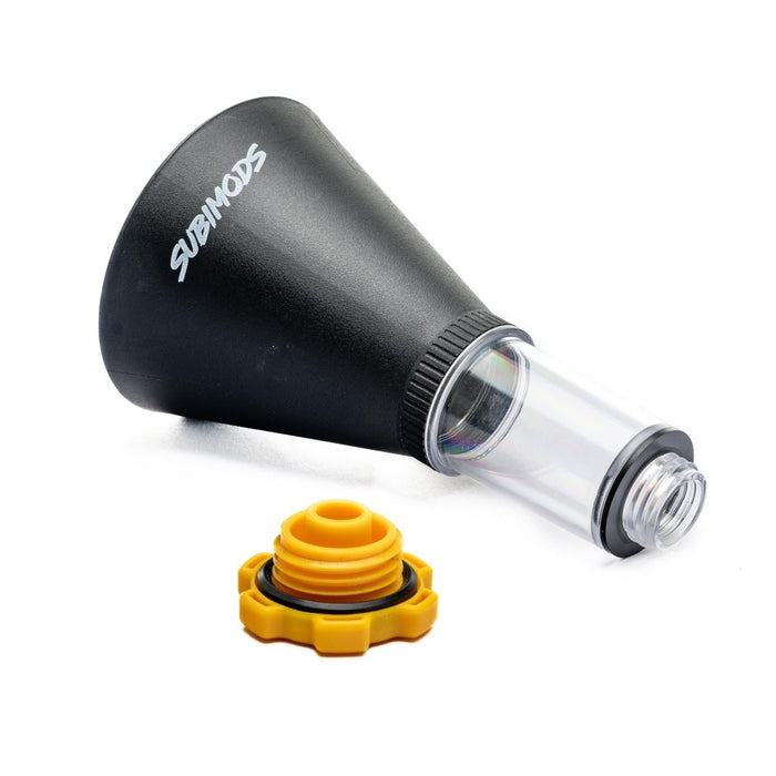 Subimods Screw On Oil Funnel Black / Clear - SM - OILFUNNEL - Subimods.com